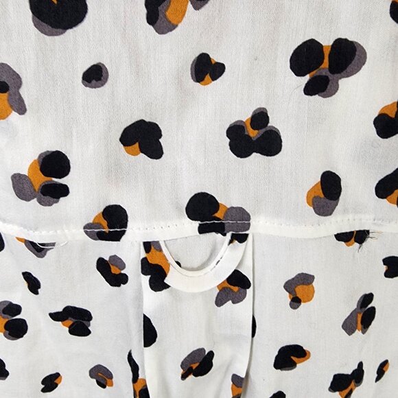 Persifor Leopard Print 100% Cotton Blouse Pullover – Chic Neutrals, Bold Pattern - Picture 9 of 12